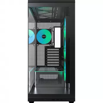 MONTECH TG3 PC-ház, edzett üveg x2, fekete