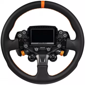 Simagic ZS-330RR bőr kormánykerék-koszorú, 330mm, piros varrás, agy nélkül
