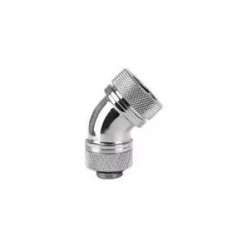 Thermaltake Pacific G1/4 PETG cső 45 fokos kompressziós fitting - krómozott sárgaréz, 16mm OD