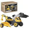 Smoby Builder Max pedálos traktor utánfutóval, sárga