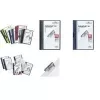 DURABLE DURACLIP ORIGINAL 30 A4 Clip File, Transparent Front Cover, White Back, Metal Clamp, Pack of 5 (2227-02)