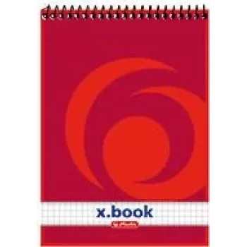 herlitz x.book spirálfüzet A5 kockás piros - 50 lap 110536