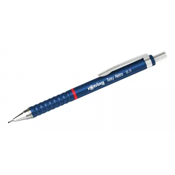 Rotring Tikky Retro mechanikus ceruza 0,5 mm, kék krómozott díszgyűrűk 2202566