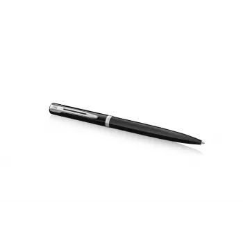 Waterman Impression golyóstoll – fekete lakk, króm díszgyűrű, középkék 2225498