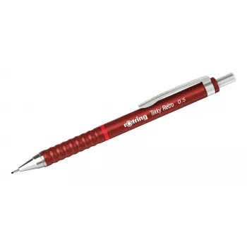 Rotring Tikky Retro mechanikus ceruza 0,5 mm piros krómozott hüvely gumi fogási zóna 2202568
