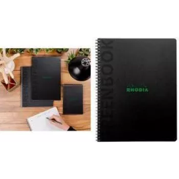 Rhodia Greenbook College Block A5+ kockás fekete 119934C