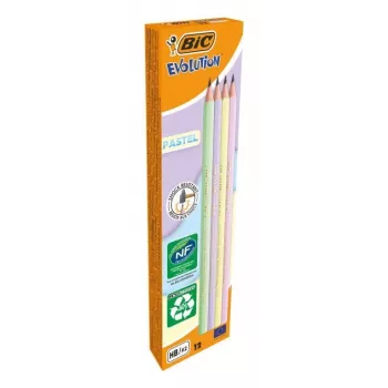 BIC Evolution PASTEL grafitceruzák HB 2 mm különböző pasztellszínek 12 darabos csomag 518307