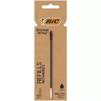 BIC Cristal RE'NEW golyóstoll-betét, fekete, finom 0,32 mm, 1 darab 503839