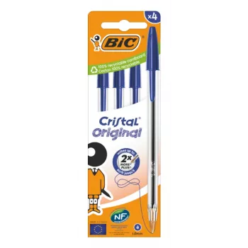 BIC Cristal Original golyóstoll, kék, 0,32 mm, 4 darabos csomag 516332