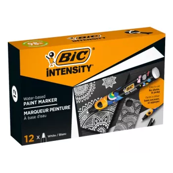 BIC Intensity permanent marker, fehér, kerek hegy, 1,5-2,3 mm, 1 db, 98% újrahasznosított, 5274251