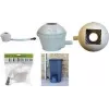 EDA Rain Collector Set for Rain Barrels, Grey, with Filter and Overflow Stop, 1 Piece (010916 G SX10)