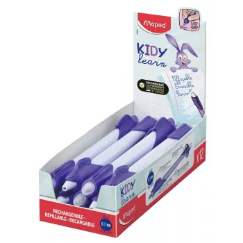 Maped KIDY Learn törölhető rollertoll nyúl 0,7 mm kék, 12 darabos display 229601