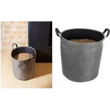 EDA pellet tárolótáska, 60 liter, sötétszürke, 30 kg kapacitás, filc, összecsukható, fogantyúkkal 010488 G/NO