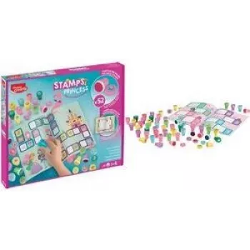 Maped Creativ Princess önfestő bélyegkészlet, 6 bélyegző, műanyag, kartondoboz, különböző tintaszínek 907072