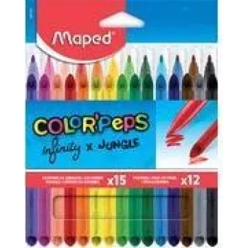 Maped INFINITY & COLOR'PEPS kombinált művészeti készlet, 27 darab, különböző színek, kartondoboz 984744