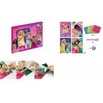 Maped Creativ fóliaművészet Barbie kreatív készlet, 18 darab, fémfólia kézműves készlet 7 éves kortól 907074