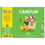 Canson Kids rajzpapír blokk A4 90 g/m² fehér enyhén szemcsés 50 lap ceruzához és színes ceruzához C629012000