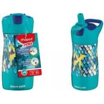 Maped PICNIK gyerek rozsdamentes acél ivópalack 0,43L sárkány zöld/kék 871295
