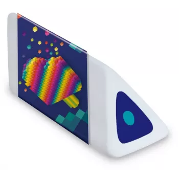Maped Pyramide PIXEL PARTY műanyag radír, fehér, ftalát- és PVC-mentes, háromszögletű keresztmetszet, 24 darabos displaydoboz 119523