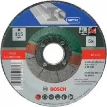 Bosch A 30 S BF vágótárcsa, 115 mm x 1,0 mm x 22,23 mm, ívelt közép, 5 db 2609256332