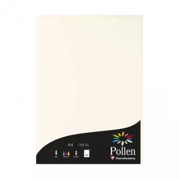 Clairefontaine Pollen A4 természetfehér 120g/m² papír – 25 lap 56000C