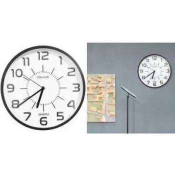 UNILUX POP PL falióra, 305 mm, fekete ház, fekete számlap, halk kvarcszerkezet 400190878