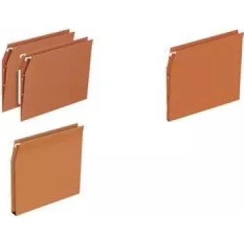 ELBA DEFI FLEX Suspension File, Orange, Kraft Cardboard 230 g/m², 330 mm Suspension Centres, Metal Barrette, A4 400126817
