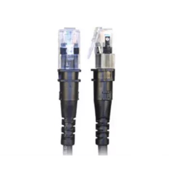 Patchsee ThinPatch UTP CAT 6a patch kábel 1,2 m fekete - 10 Gbps PoE++ karcsú rugalmas