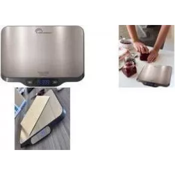 Little Balance LB 8705 c-Parfait újratölthető digitális konyhai mérleg USB-C-vel, 5 kg, 1 g pontosság, elem nélkül, LCD
