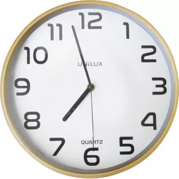 UNILUX Baltic fa falióra 300 mm barna fekete számok kvarc 400094591