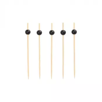PAPSTAR finger food nyárs Black Pearl, 125 mm, bambusz, 200 darab 11300