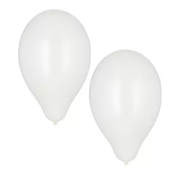 PAPSTAR fehér latex lufik, 250 mm átmérő, 100 darabos csomag, héliumhoz alkalmas 18956
