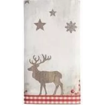 PAPSTAR karácsonyi terítő X-Mas Deer, szövetszerű, Airlaid, 120 x 180 cm, 1 db (37225)