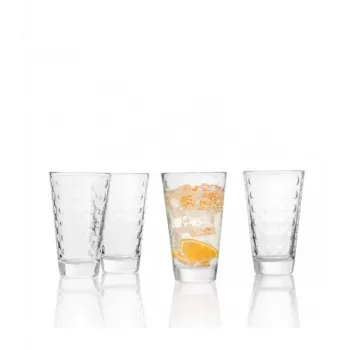 Esmeyer Leonardo OPTIC ivópohár-készlet, 300 ml, belső dombormintás dekor, kúpos, 130 mm magas, 6 darab 410-749
