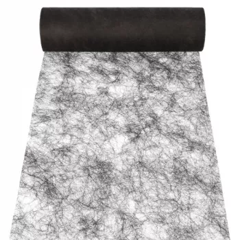 PAPSTAR dekorációs szalag Sizoflor, 25 m x 30 cm, vízálló, 75% poliészter / 25% poliamid, fekete (37060)
