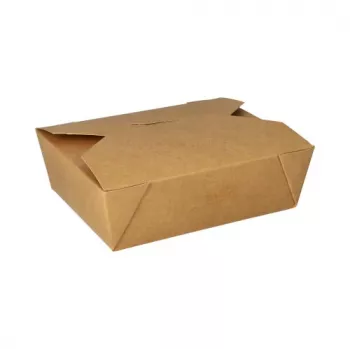 Papstar 87611 eldobható élelmiszer-tároló kartonból PLA bevonattal, barna, 1000 ml (100 db)