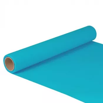 Papstar 82210 türkiz papír asztalfutó tekercs, 400 mm x 5 m, téglalap alakú