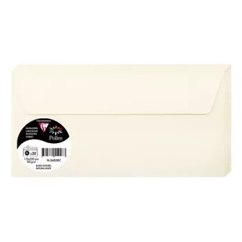 Pollen by Clairefontaine DL boríték, természetfehér 120 g/m², 110 x 220 mm, pH-semleges, savmentes, 1 darab (56030C)