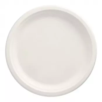 PAPSTAR pure cukornád tányér, kerek, 260 mm, 50 darab, komposztálható, mikrohullámú sütőben használható (89738)
