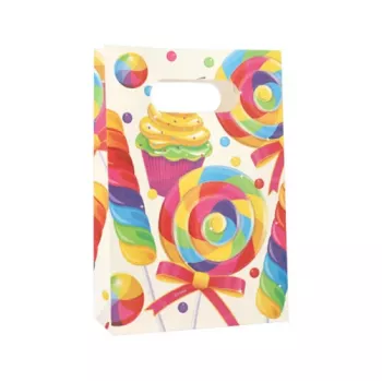 PAPSTAR Candies party papírtáska füllel, 140 x 210 x 60 mm, blokk alj, oldalhajtás, 1 darab (88862)