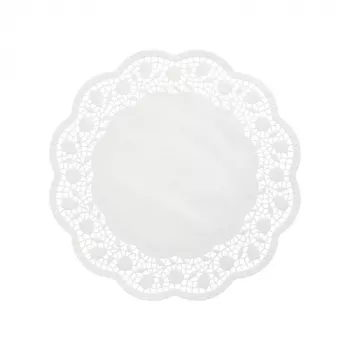 PAPSTAR kerek tortacsipke, 360 mm átmérő, fehér mintázott csipkepapír, 40 g/m², 1 darab (12265)