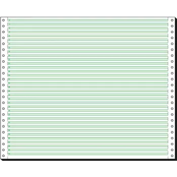 SIGEL 12370 végtelen papír, egyedi perforáció, zöld vonalak, 305 x 375 mm, 60 g/m², 2000 lap