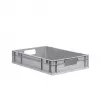 allit ProfiPlus EuroEco O612 szürke eurobox 600x400x120 mm, 24 L, PP, nyitott fogantyúk, egymásra rakható 456809