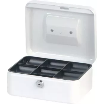 MAUL pénztárca fehér 200x170x90 mm acél hengerzárral és 2 kulccsal 56102-02