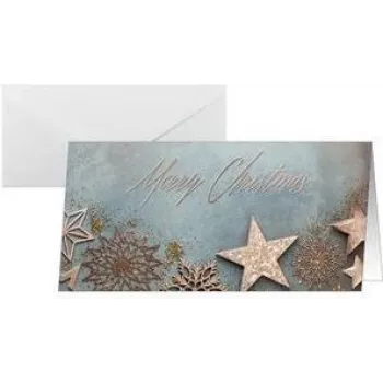 SIGEL DS099 Glamorous Christmas Cards, DIN Long, 10 Cards