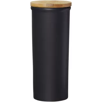 Ritzenhoff & Breker Jasper tárolóüveg 1,6L kőcserép bambuszfedéllel, fekete 415322