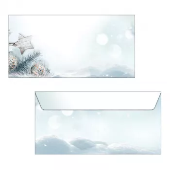 SIGEL Snow Star DL design papír 110 x 220 mm 80 g/m² kék/fehér DU312