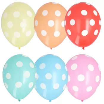 PAPSTAR Dots színes latex lufi, 29 cm, 100 darab 84525