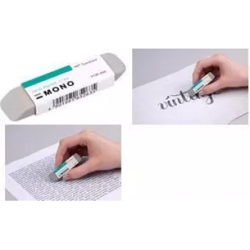 Tombow MONO Sand radír tintához, szürke, természetes gumi mikroszemcsékkel, 1 darab (ES-512B)