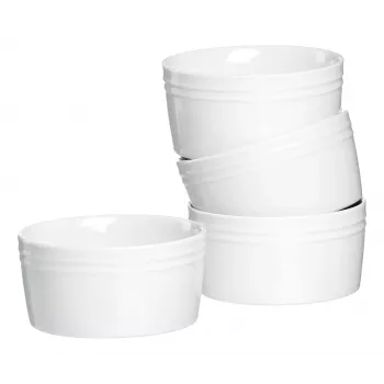 Ritzenhoff & Breker BIANCO sütőformácska-készlet, 245 ml, 4 részes, porcelán, fehér 431452